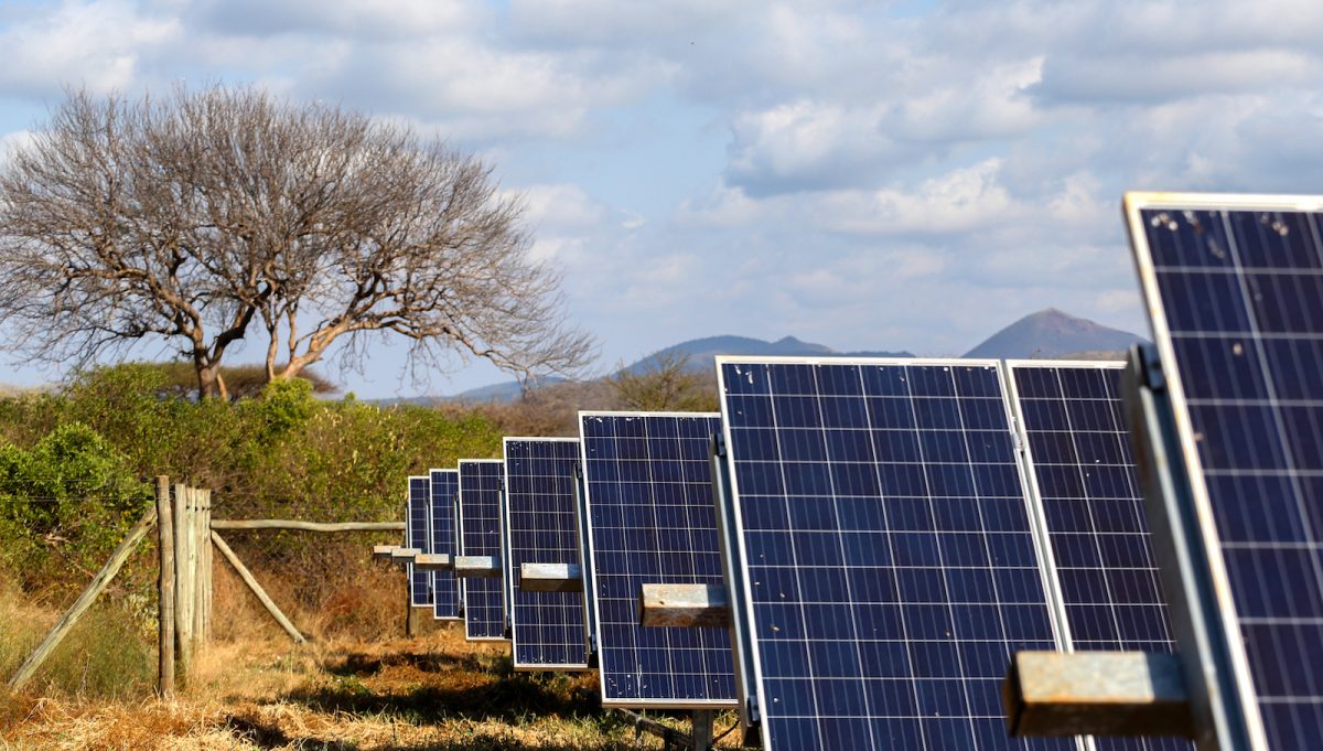 Solpaneler i Kenya.