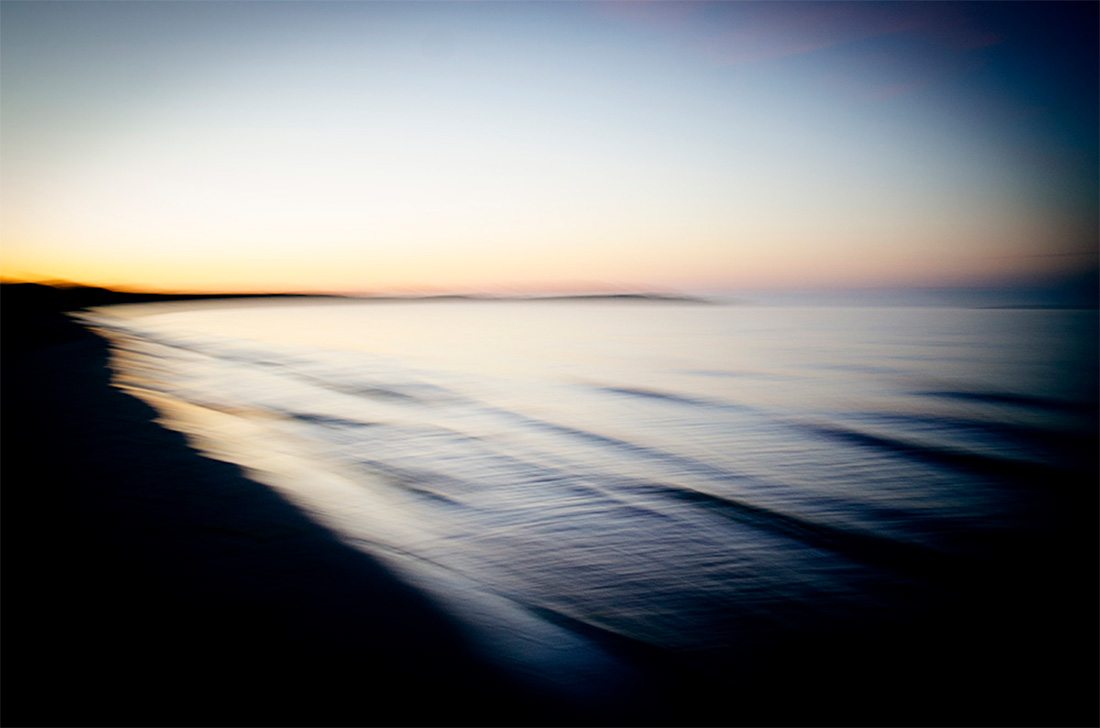 Solnedgång i havet 